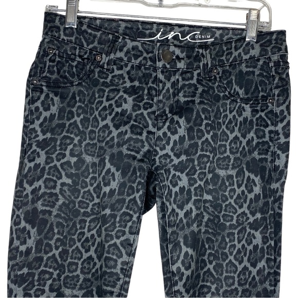INC stretch animal print denim pants-2p - Picture 5 of 7